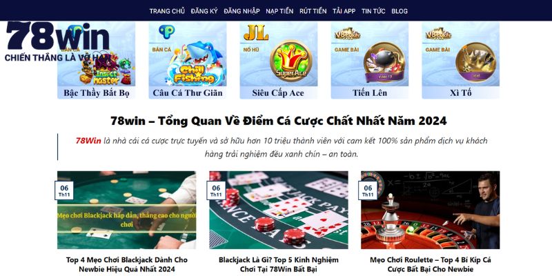 Vào sảnh chính thức của 78Win